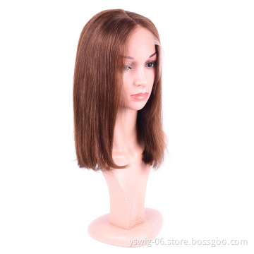 Peruvian bob wigs pre plucked 150 density Malaysian 4# STW  Short Lace Front Human Hair Wigs Bob Afro Kinky Curly Frontal Wig
